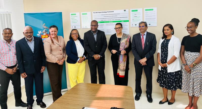 Members of The UWI Five Islands Campus and the Commonwealth Secretariat.