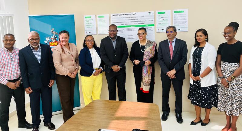 Members of The UWI Five Islands Campus and the Commonwealth Secretariat. 